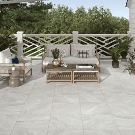 Icaria R Slip Stop Rectified Porcelain X Cm Floor Tile White