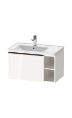 Duravit D-Neo 800mm Wall Hung 1 Drawer and Shelf Vanity with Left Hand Basin