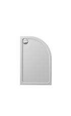 Low Profile Offset Quadrant Slip Resistant Shower Tray (White)