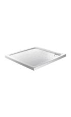 Low Profile Square Slip Resistant Shower Tray (White)