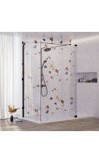 Rosery Nova Wetroom Panel with 800mm Side Panel, 300mm Swivel Panel and 1200mm Stabilising Bar