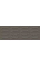 Tempera Rectified Ceramic Structured 30x90cm Décor Tile (Fango)