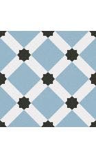 1900 Palau Ceramic Floor & Wall Tile 20x20cm (Celeste)