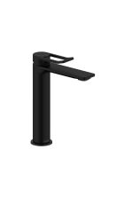 Saffron EcoStart Tall Basin Mixer with Waste (Black)