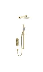 Tangram Concealed Dual Control Shower Pack (Brushed Brass)