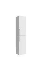 Salgar Vima 1400mm 2 Door Wall Hung Tall Storage Unit (Satin White)