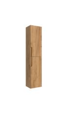 Salgar Vima 1400mm 2 Door Wall Hung Tall Storage Unit (African Oak)