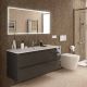 Salgar Monterrey 1000mm Wall Hung 2 Drawer Vanity (Gloss Grey) with Basin