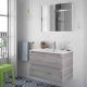 Salgar Monterrey 600mm Wall Hung 2 Drawer Vanity (Bay Pine) with Basin