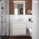 Salgar Monterrey 600mm Wall Hung 2 Drawer Vanity (Sbiancato) with Basin