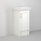 Utopia Roseberry 500mm 1 Door Floor Standing Vanity and Basin with Left Hand Hinge (Cottage White)