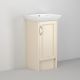 Utopia Roseberry 500mm 1 Door Floor Standing Vanity and Basin with Left Hand Hinge (Clotted Cream)