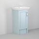 Utopia Roseberry 500mm 1 Door Floor Standing Vanity and Basin with Right Hand Hinge (Blue Lagoon)