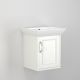 Utopia Roseberry 500mm 1 Door Wall Hung Vanity and Basin with Left Hand Hinge (Cottage White)