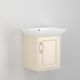 Utopia Roseberry 500mm 1 Door Wall Hung Vanity and Basin with Left Hand Hinge (Clotted Cream)