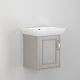 Utopia Roseberry 500mm 1 Door Wall Hung Vanity and Basin with Right Hand Hinge (Dove Grey)