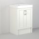 Utopia Roseberry 600mm Floor Standing 2 Door Vanity with 1 Taphole Basin (Cotton White)