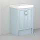 Utopia Roseberry 800mm Floor Standing 2 Door Vanity with 3 Taphole Basin (Blue Lagoon)