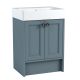 Utopia Roseberry 800mm Floor Standing 2 Door Vanity with 3 Taphole Basin (Peacock Blue)