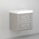 Utopia Roseberry 600mm Wall Hung 2 Drawer Vanity with 1 Taphole Basin (Dove Grey)