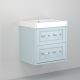 Utopia Roseberry 800mm 2 Drawer Wall Hung Vanity with a 1 Taphole Basin (Blue Lagoon)