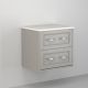 Utopia Roseberry 830mm Wall Hung 2 Drawer Vanity with 20mm Countertop (Dove Grey)