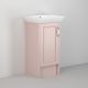 Utopia Roseberry 500mm 1 Door Floor Standing Vanity and Basin with Right Hand Hinge (Rose Quartz)