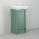 Utopia Roseberry 500mm 1 Door Floor Standing Vanity and Basin with Right Hand Hinge (Emerald Green)