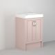 Utopia Roseberry 800mm Floor Standing 2 Door Vanity with 3 Taphole Basin (Rose Quartz)