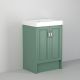 Utopia Roseberry 800mm Floor Standing 2 Door Vanity with 3 Taphole Basin (Emerald Green)