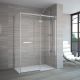 Merlyn Series 8 Frameless 900+mm Hinge Shower Door with Inline Panel & 800mm Side Panel