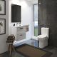 Gap Round Rimless Back to Wall Close Coupled Comfort Height Toilet with Soft Close Seat