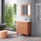 Toscana 800mm 2 Drawer Floor Standing Vanity and Basin with Chrome Handles (Sunset)