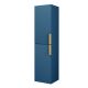 Dublin/Galway 1400mm 2 Door Tall Storage Unit with Brass Handles (Midnight Blue)