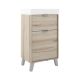 Midi 500mm Floorstanding 1 Drawer, 1 Door Vanity with 1 Taphole Basin & Chrome Handles & Legs (Oak)