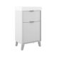 Midi 500mm Floorstanding 1 Drawer, 1 Door Vanity with 1 Taphole Basin & Chrome Handles & Legs (Matt White)