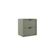 Midi 500mm 2 Drawer Wall Hung Vanity with Matching Countertop and Black Handles without Basin (Musgo)