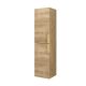 Dublin/Galway 1400mm 2 Door Tall Storage Unit with Brass Handles (Natural Oak)