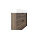 Midi 600mm Wall Hung 2 Drawer Vanity with 1 Taphole Basin & Black Handles (Valenti)