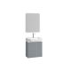 Versa 550mm 3 Door Wall Hung Vanity with 1 Taphole Basin and Chrome Handles (Mist Matt)