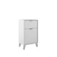 Midi 500mm Floorstanding 1 Drawer, 1 Door Vanity and Countertop & Chrome Handles & Legs (Matt White)