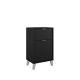 Midi 500mm Floorstanding 1 Drawer, 1 Door Vanity and Countertop & Chrome Handles & Legs (Black)