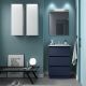 Salgar Noja 600mm 3 Drawer Floor Standing Vanity and Basin (Satin Blue)