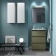 Salgar Noja 600mm 3 Drawer Floor Standing Vanity and Basin (Satin Green)