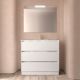 Salgar Noja 1000mm 3 Drawer Floor Standing Vanity and Basin (Gloss White)