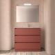 Salgar Noja 1000mm 3 Drawer Floor Standing Vanity and Basin (Satin Red)