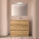 Salgar Noja 1000mm  3 Drawer Floor Standing Vanity and Basin (African Oak)