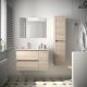 Salgar Noja 855mm 1 Right Hand Door, 2 Drawer Wall Hung Vanity and Basin (Natural)