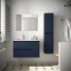 Salgar Noja 855mm 1 Right Hand Door, 2 Drawer Wall Hung Vanity and Basin (Satin Blue)