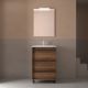 Salgar Attila 600mm 3 Drawer Floor Standing Vanity and Basin (Maya Walnut)